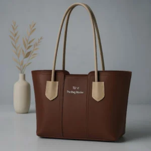 Women's Brown Leather Tote Bag - Durable & Stylish Daily Use