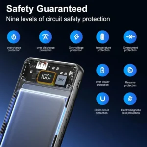10000Mah Power Bank Slim Portable Charger Pd 22.5W Fast Charging 5V 3A Usb-C Output Battery Pack With Emergency Lighting Compatible Android Phones And Most Electronic Devices