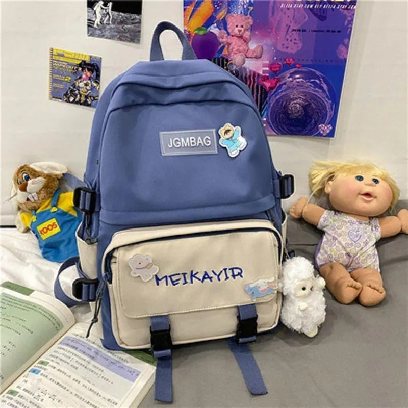 Me KaviR Red Embroidered Backpack for Students Office Goers - Image 3