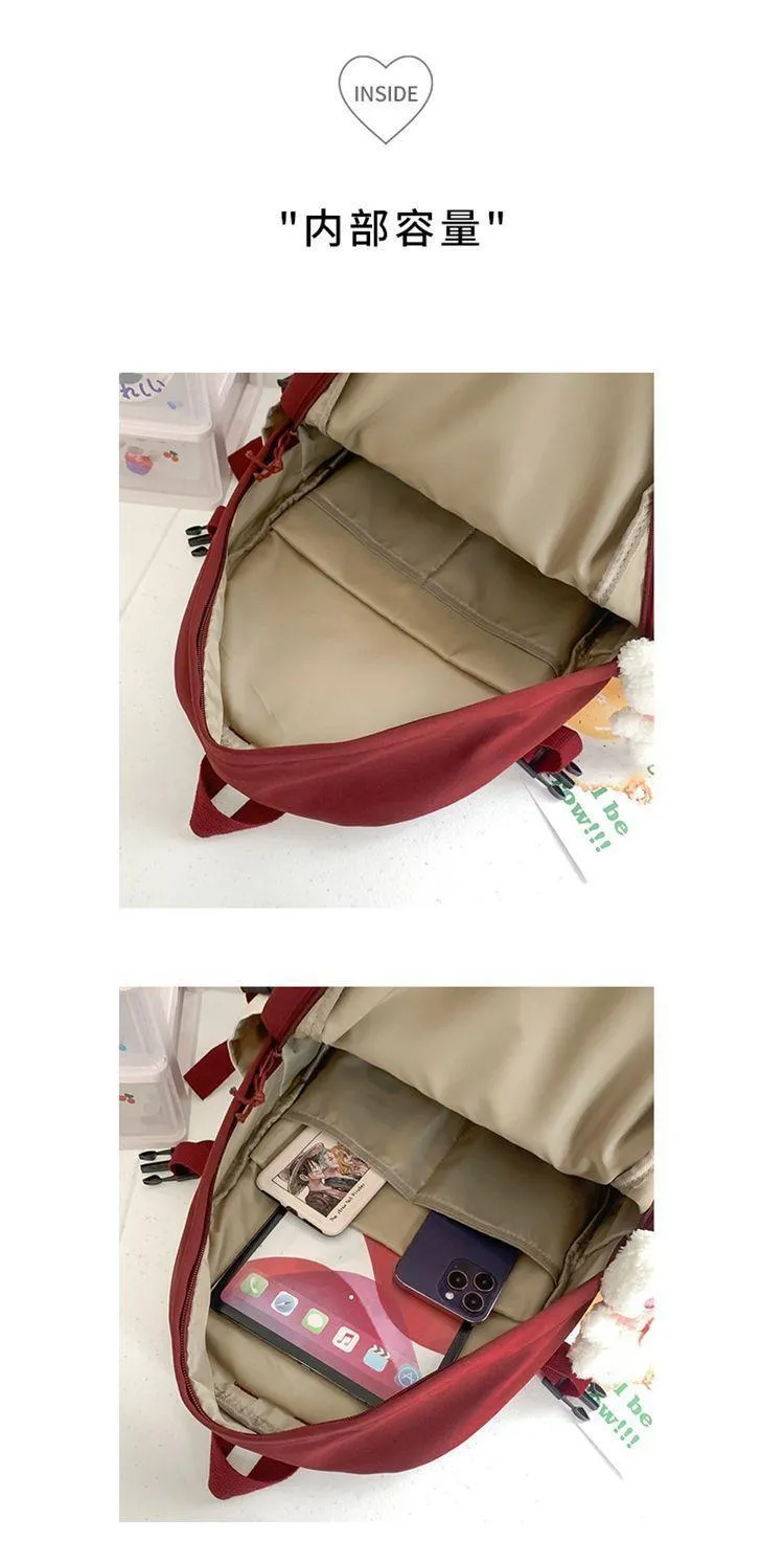 Me KaviR Red Embroidered Backpack for Students Office Goers - Image 7