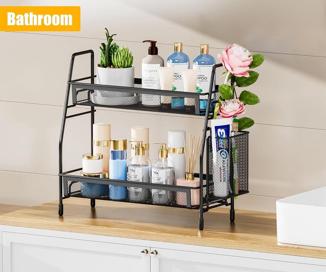 Black Stainless Steel Kitchen Storage Organizer 1 Pc - Image 6