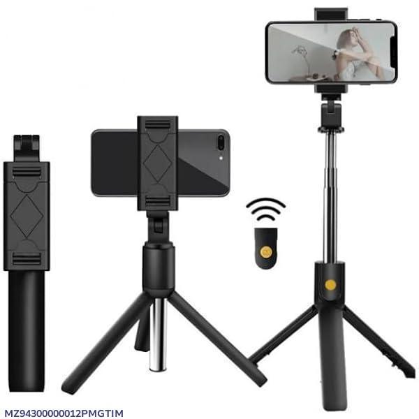 Foldable Selfie Stick Black ABS Stainless Steel 70cm - Image 3