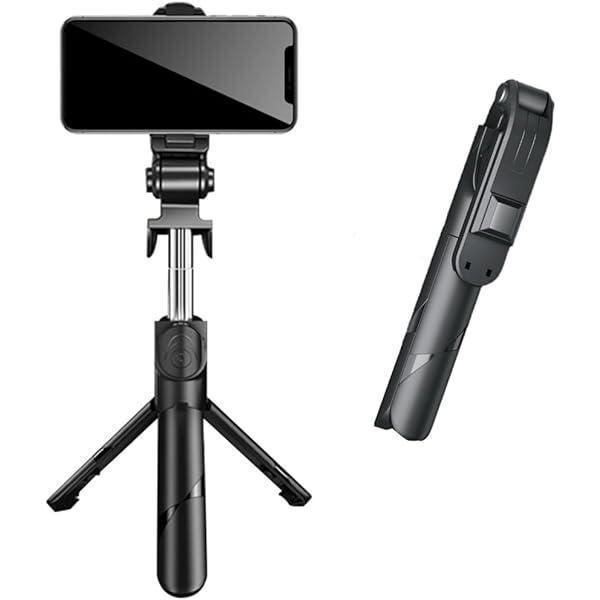 Foldable Selfie Stick Black ABS Stainless Steel 70cm - Image 2